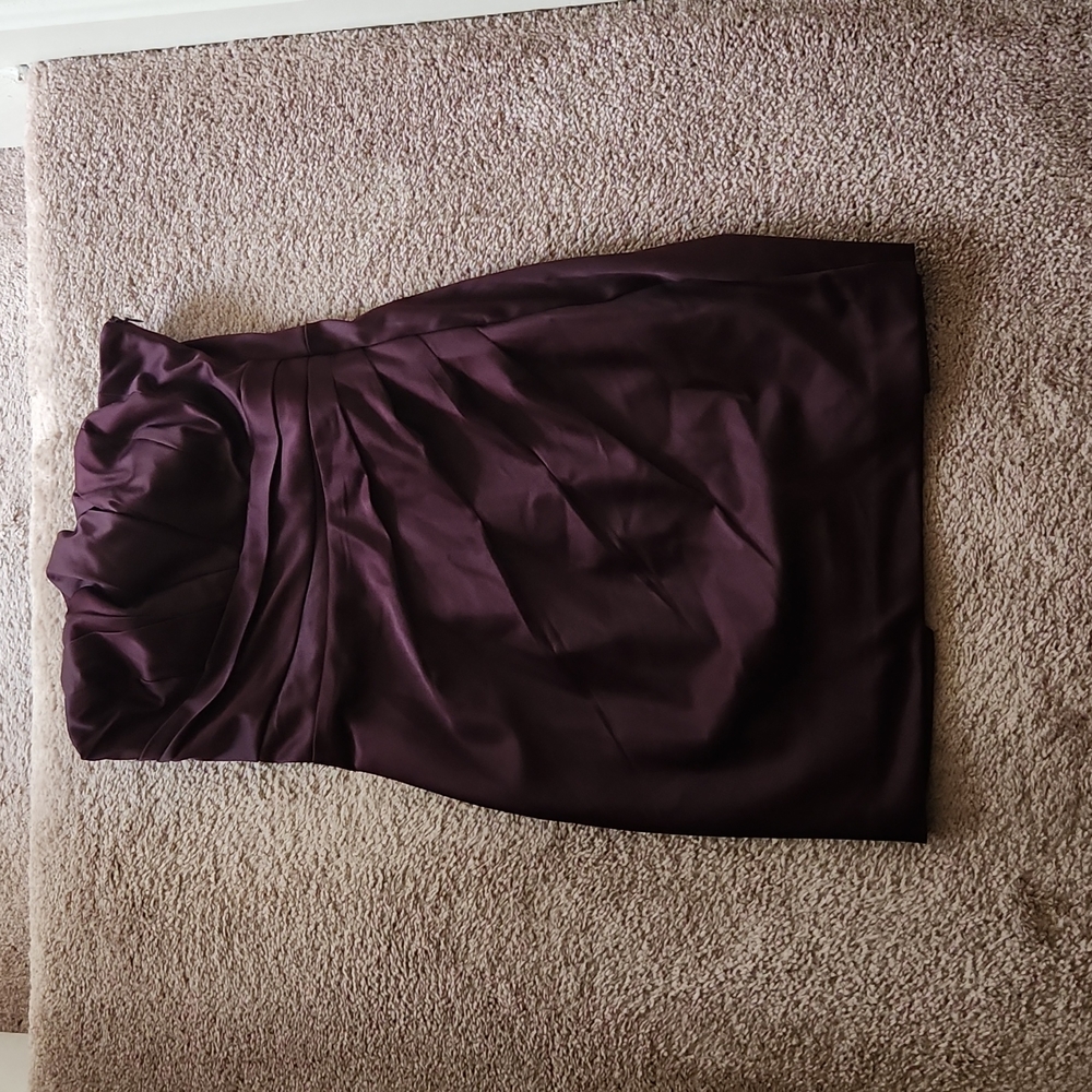Gorgeous Plum Satin strapless dress